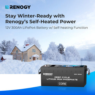 12V 300Ah Deep Cycle Lithium Iron Phosphate Battery 2X Faster Self Heating
