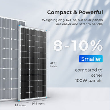 Compact & Powerful Weighing only 14.1 lbs, our solar panels are easier and safer to handle.