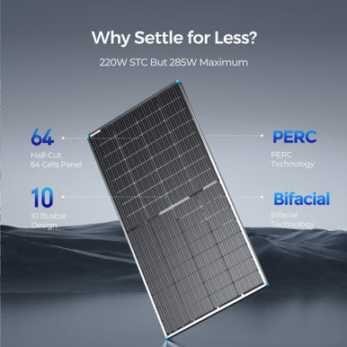 Bifaziales 220 Watt 12 Volt monokristallines Solarpanel