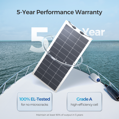 100 Watt 12 Volt Flexible Monocrystalline Solar Panel