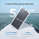 100 Watt 12 Volt Flexible Monocrystalline Solar Panel