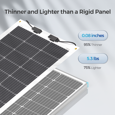 100 Watt 12 Volt Flexible Monocrystalline Solar Panel