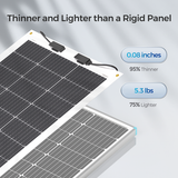 100 Watt 12 Volt Flexible Monocrystalline Solar Panel