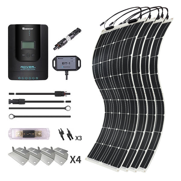 400 W 12 V/24 V monokristallines Solar-Premium-Kit mit Rover 40 A-Laderegler