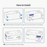 Mounting Brackets for 12V 100Ah Pro LiFePO4 Batteries