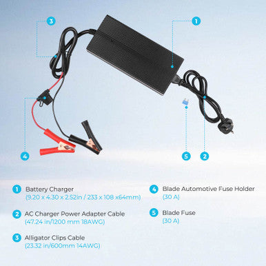 20A AC-to-DC LFP Portable Battery Charger