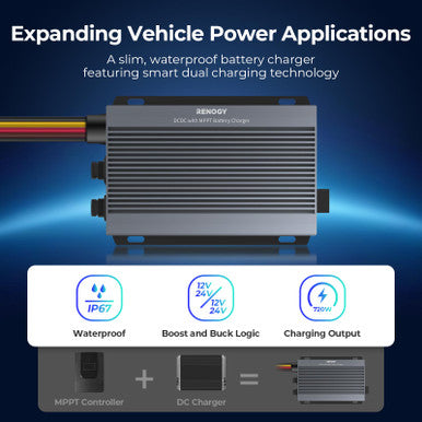 RENOGY IP67 50A DC-DC  Battery Charger with MPPT w/ Renogy ONE Core
