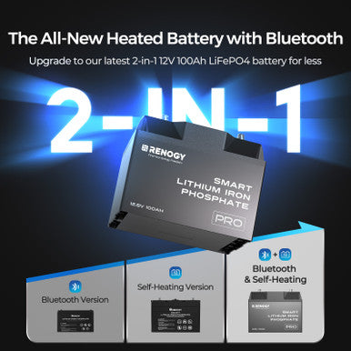 Pro-12V 24V 48V 100Ah Deep Cycle Lithium Iron Phosphate Battery the All-New Heated Battery with Bluetooth
