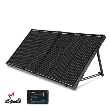 100W 12V Monocrystalline Portable Solar Panel Suitcase with 20A Waterproof Charge Controller