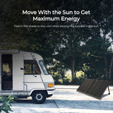 100W 12V Monocrystalline Portable Solar Panel Suitcase with 20A Waterproof Charge Controller
