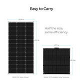 100W 12V Monocrystalline Portable Solar Panel Suitcase with 20A Waterproof Charge Controller