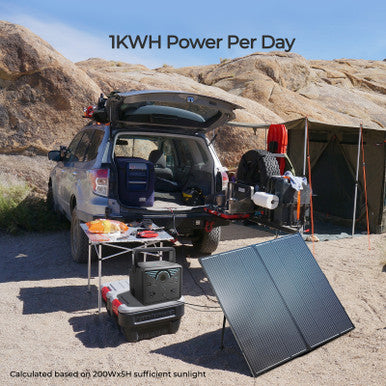 200 Watt 12 Volt Monocrystalline Foldable Solar Suitcase