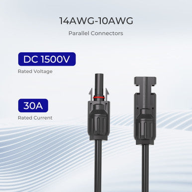 Solar Connectors Y Branch Parallel Adapter Cable